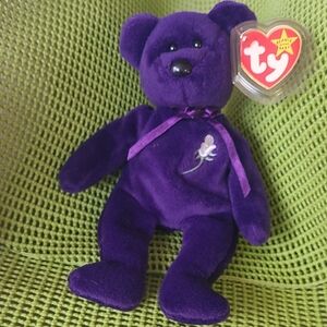 Ty Plush Bear in Deep Purple
